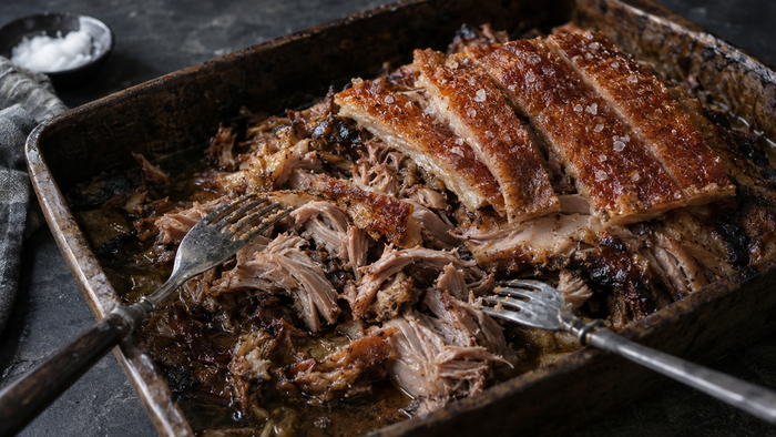 Slow-Roast Pulled Pork Shoulder with Crackling