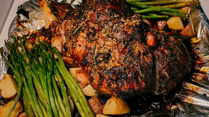 How to Cook a 2.4kg Organic Easter Lamb Leg with Rosemary & Garlic