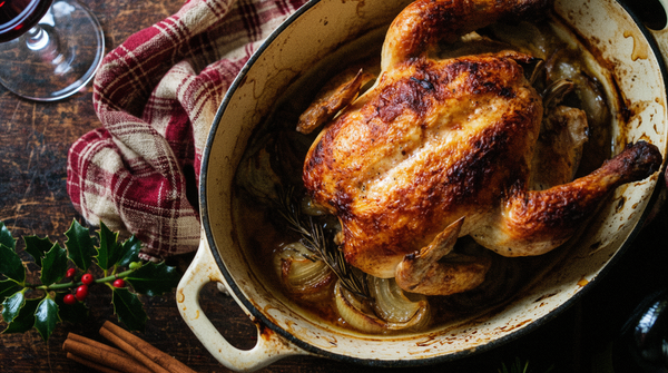 Devilled Roast Chicken with Mustard Butter