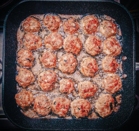 Organic Pork & Apple Meatballs with Cider Cream Sauce