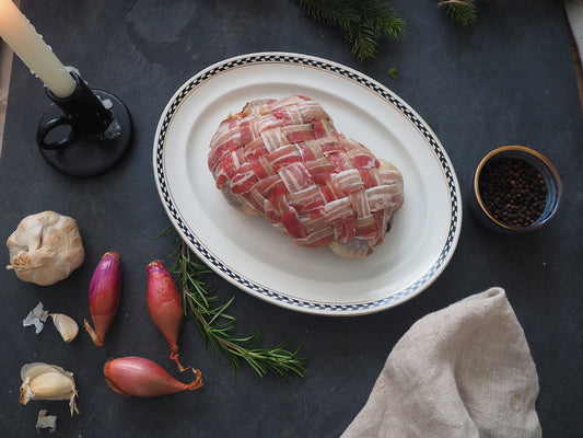 Wild Three Bird with Bacon Lattice