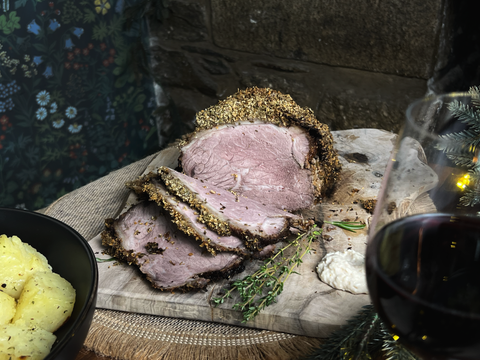 Organic Herb-Crusted Beef with Horseradish