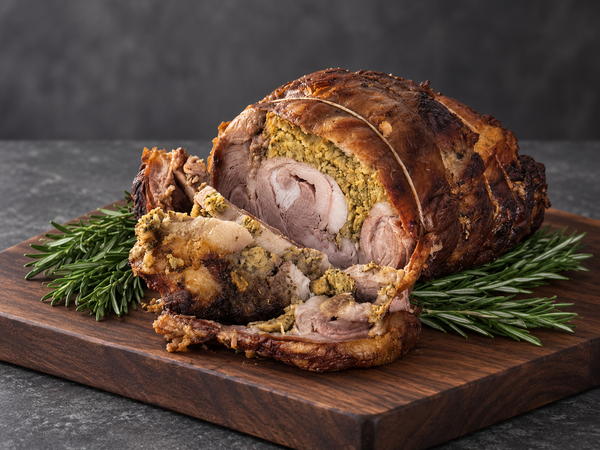 Organic Garlic and Rosemary Stuffed Lamb Shoulder Lamb The Organic Butchery