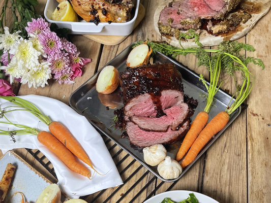 Organic Balsamic, Black Cherry & Roasted Garlic Beef Joint The Organic Butchery