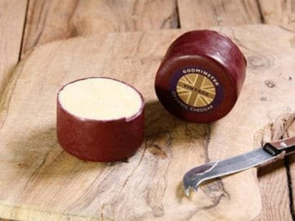 Godminster Small Waxed Round Vintage Cheddar Longmans