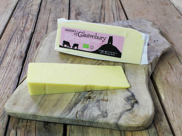 Organic Glastonbury Vintage Cheddar Cheese Longmans