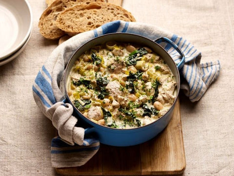 Creamy Chicken, Leek & Kale Cassoulet