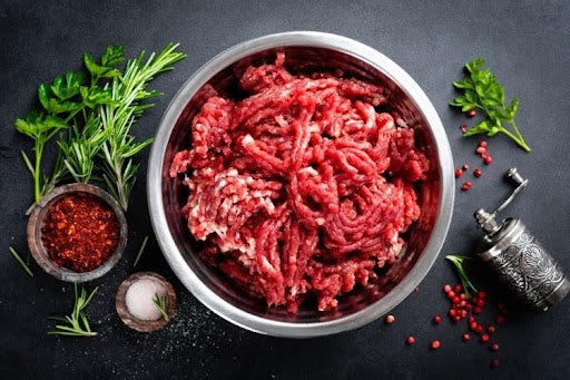 An image of minced beef and spices, illustrating some of the best spices for beef mince.