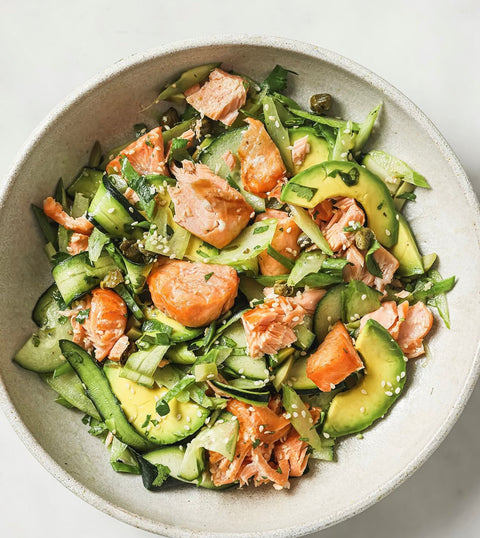 10-Minute Flaky Ginger & Lime Salmon Bowl