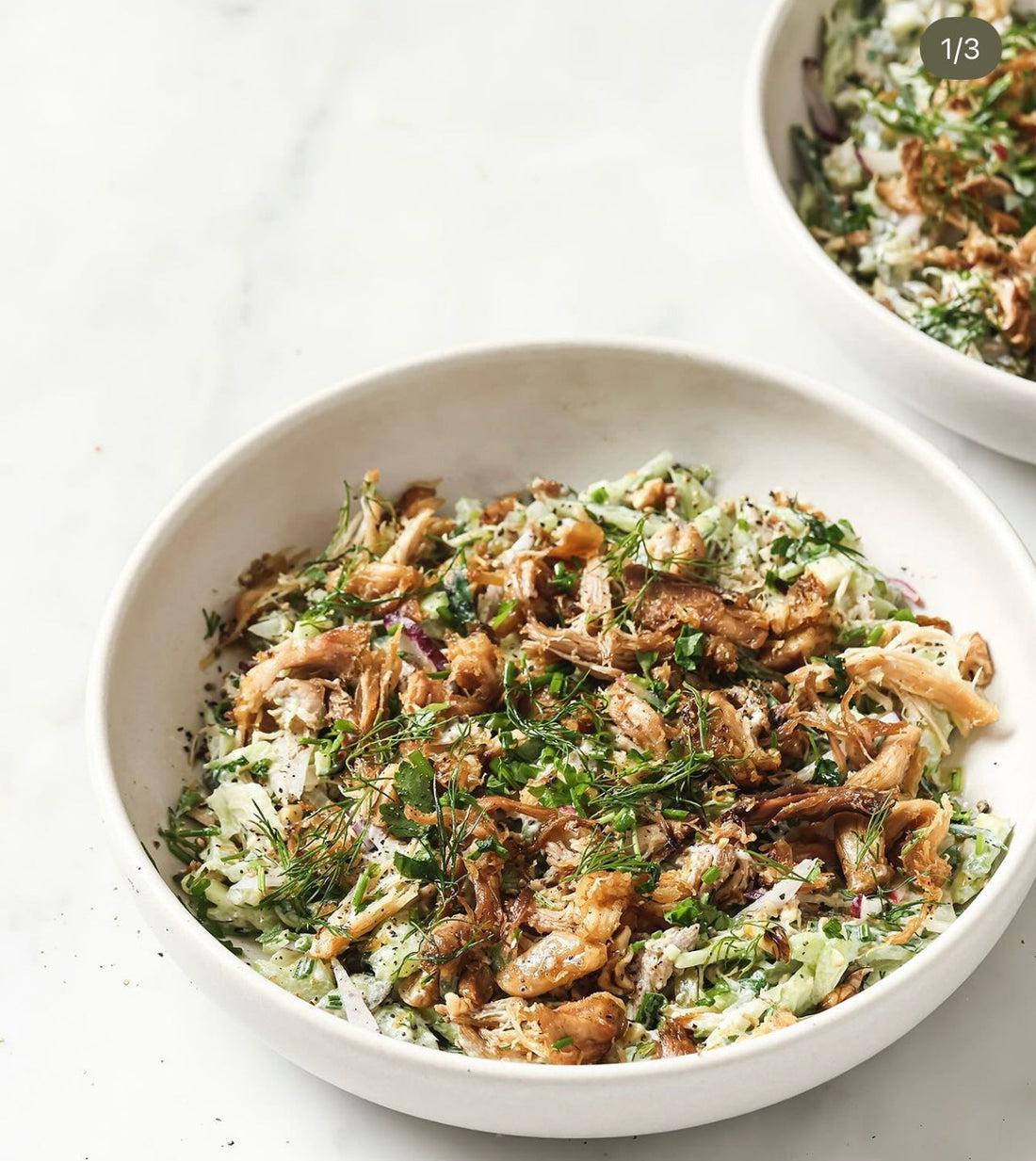 Shredded Chicken Greek Salad