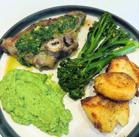 Lamb Barnsley Chops with a Fresh Herby Sauce
