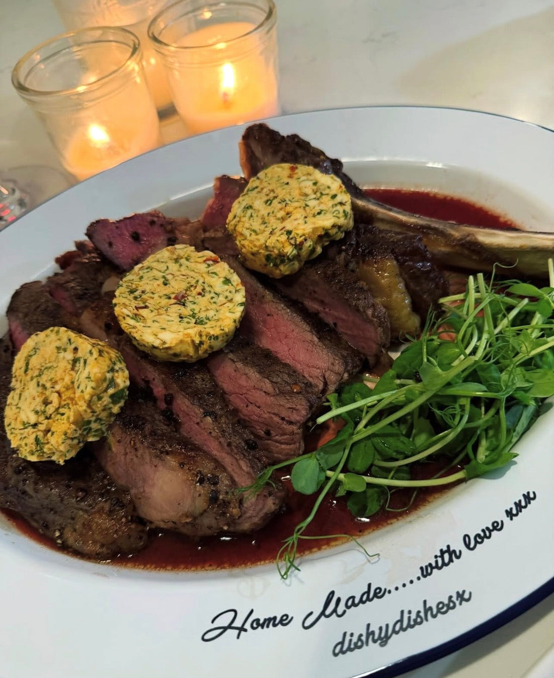 Valentine’s Day Tomahawk Steak with Cowboy Butter