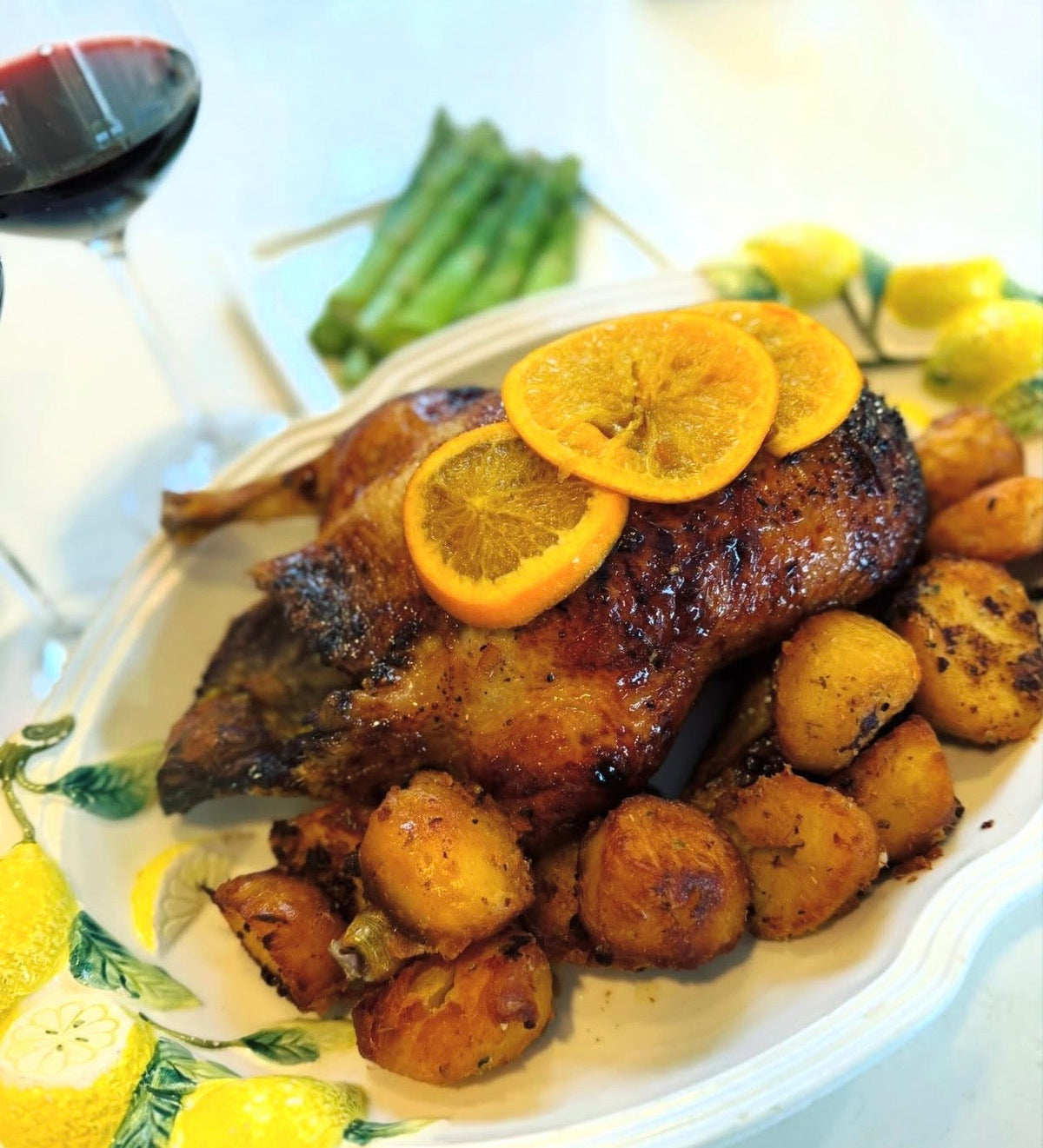 Sticky Orange Glazed Whole Duck