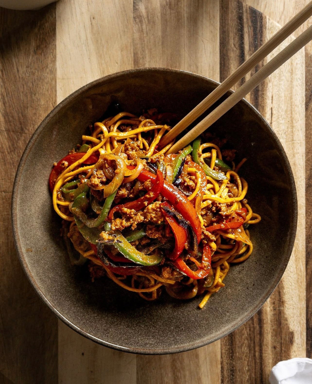 Korean Gochujang Pork & Vegetable Stir-Fry Noodles