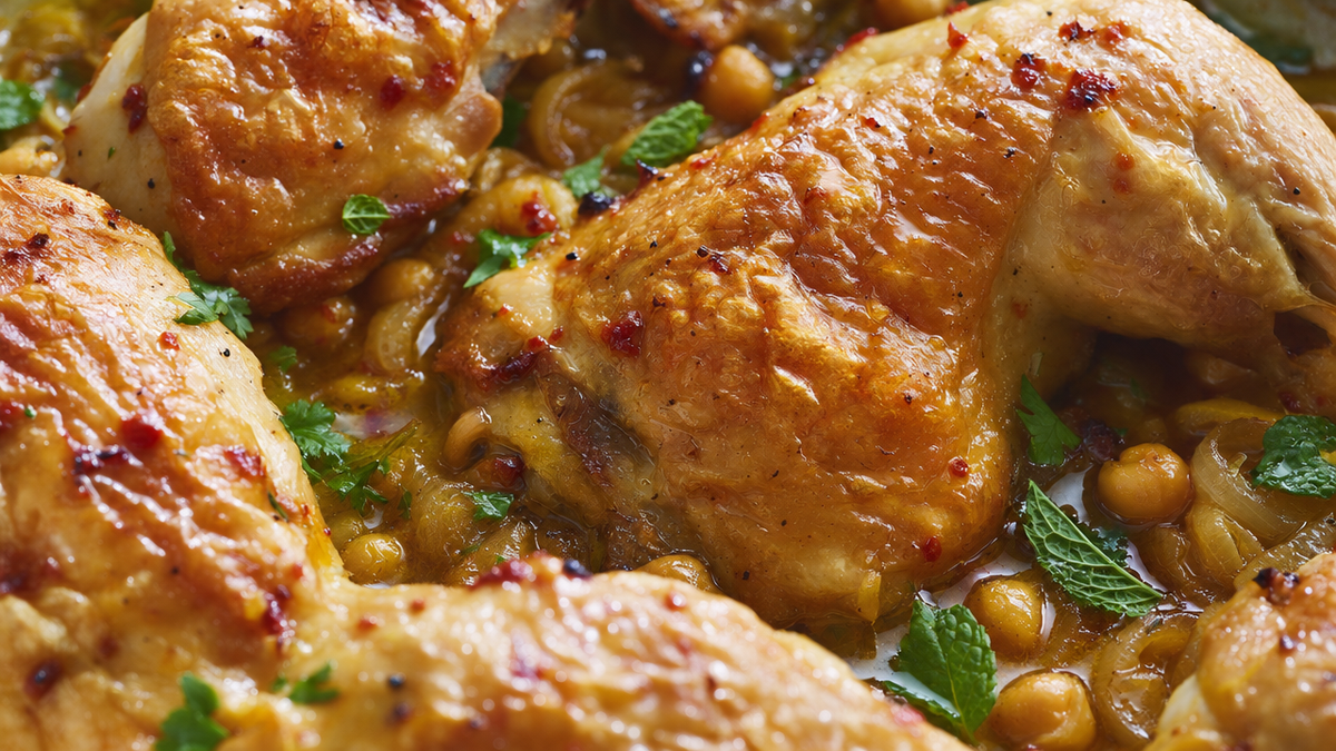 Harissa & Honey Roast Chicken with Preserved Lemon