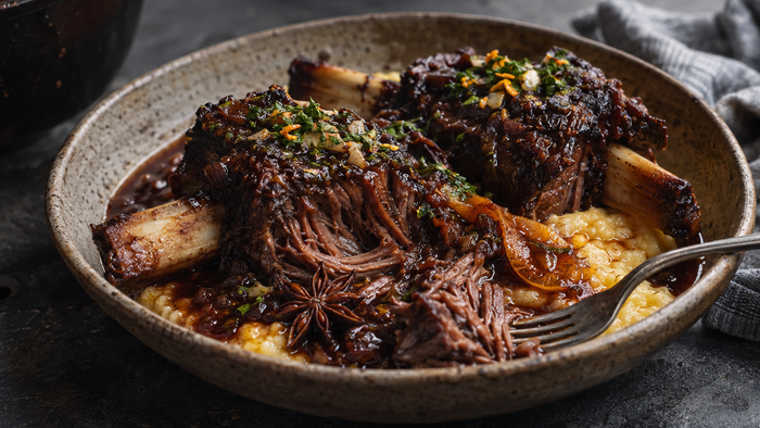 Short Ribs in Red Wine, Star Anise & Orange