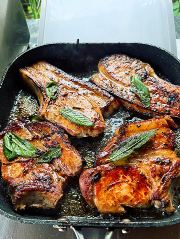 Brown Butter & Sage Organic Pork Chops