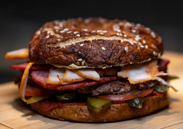 Organic Pastrami Deli Bagel with Mustard & Pickles