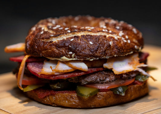 Organic Pastrami Deli Bagel with Mustard & Pickles