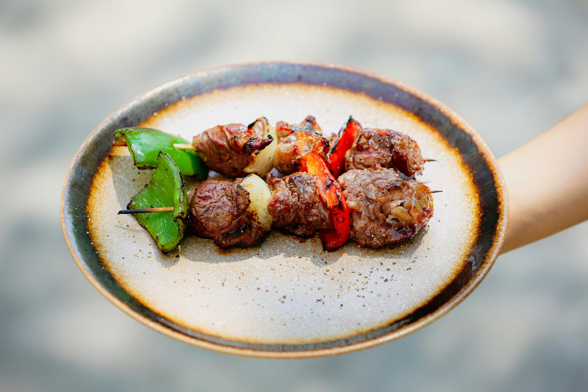 DIY Bonfire Night Organic Beef Skewers with Peppers & Onion