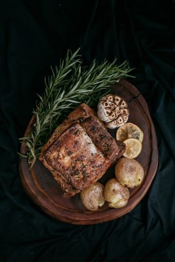 Slow-Roasted Organic Pork Shoulder with Crackling & Apple Gravy