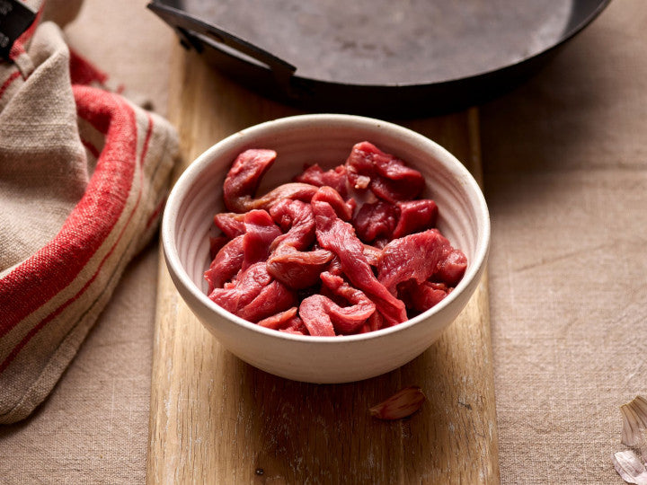 Organic Beef 'Stir Fry' Steak Strips Beef The Organic Butchery
