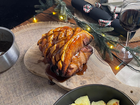Nitrate-Free Brown Sugar Glazed Gammon with Crackling