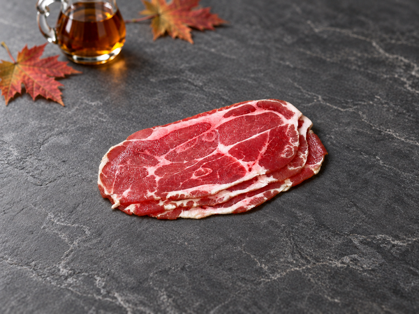Christmas Organic Nitrate-Free Maple Cured Rib Eye Bacon Pork The Organic Butchery