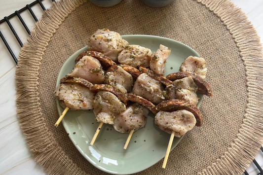 Organic Chicken & Chorizo Chicken Kebabs