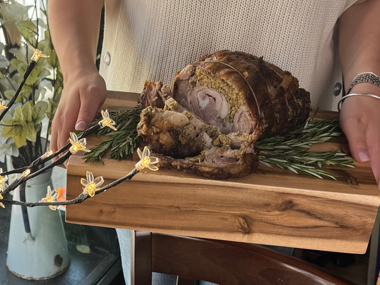 Organic Garlic and Rosemary Stuffed Lamb Shoulder