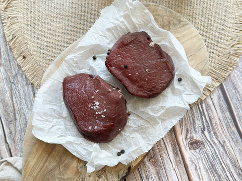 Wild Venison Loin Steaks, Previously Frozen