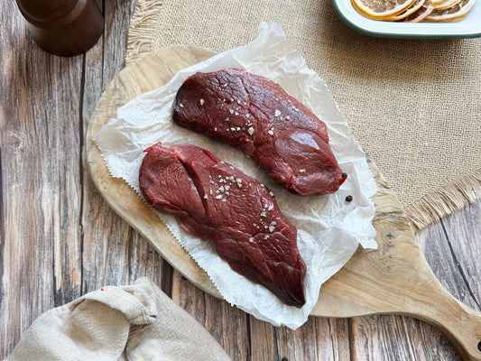 Wild Venison Loin Steaks, Previously Frozen