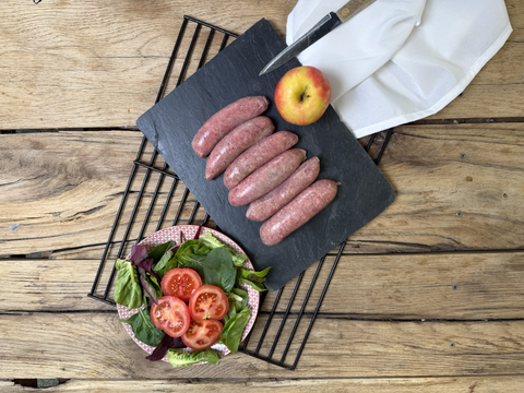 Organic Pork,Apple & Cider Sausages Pork The Organic Butchery
