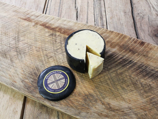 Godminster Waxed Vintage Black Truffle Cheddar Longmans