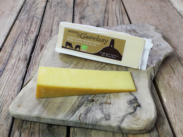 Organic Glastonbury Smoked Cheddar Cheese Longmans