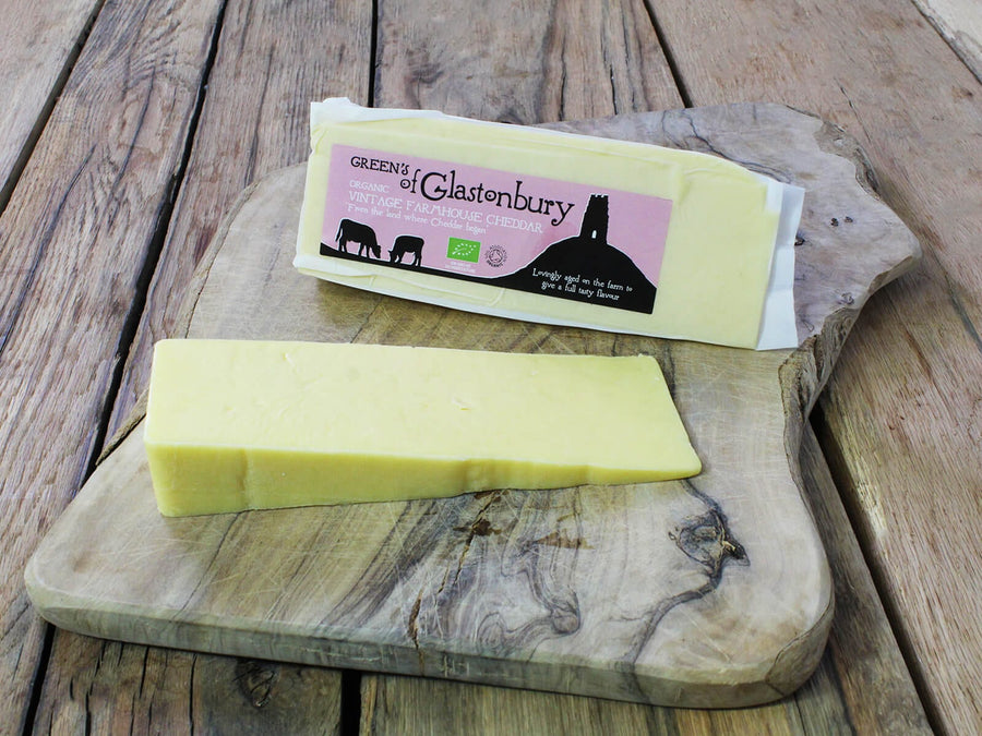 Organic Glastonbury Vintage Cheddar Cheese Longmans