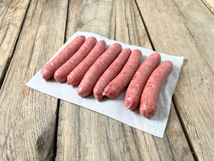 Beef Chipolatas with Cracked Black Pepper