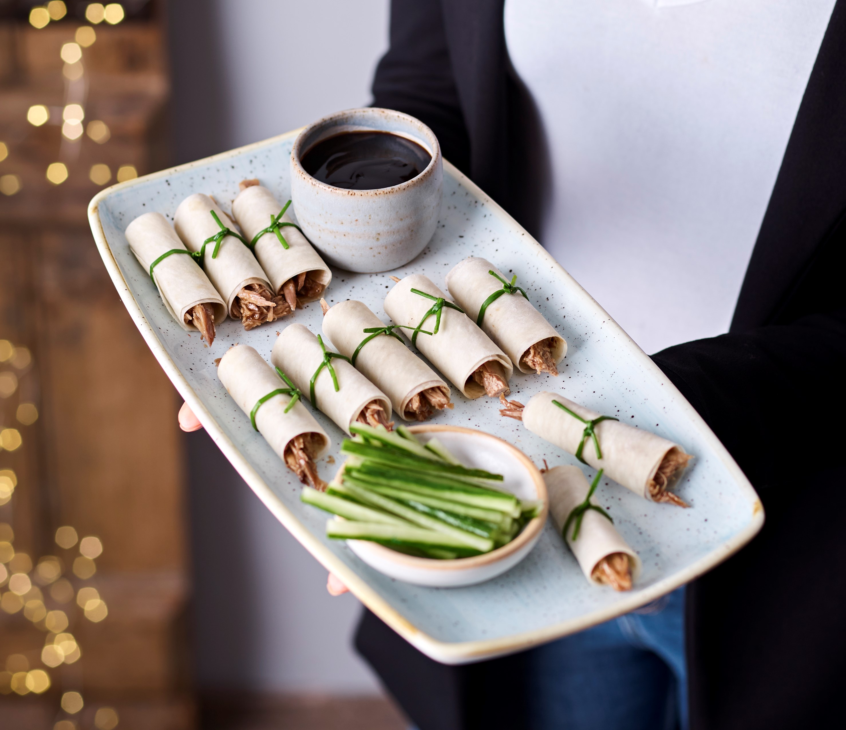 Chinese-Style Duck Pancake Canapes