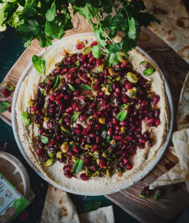 Pomegranate & Pistachio with Hummus