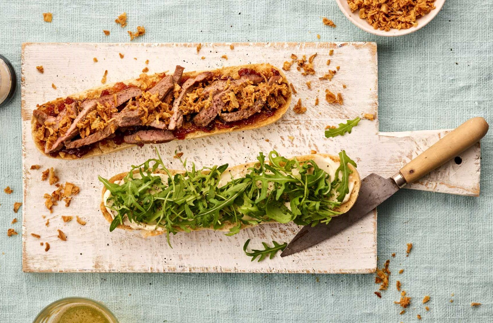 Rose Veal Minute Steak Baguette with Chutney