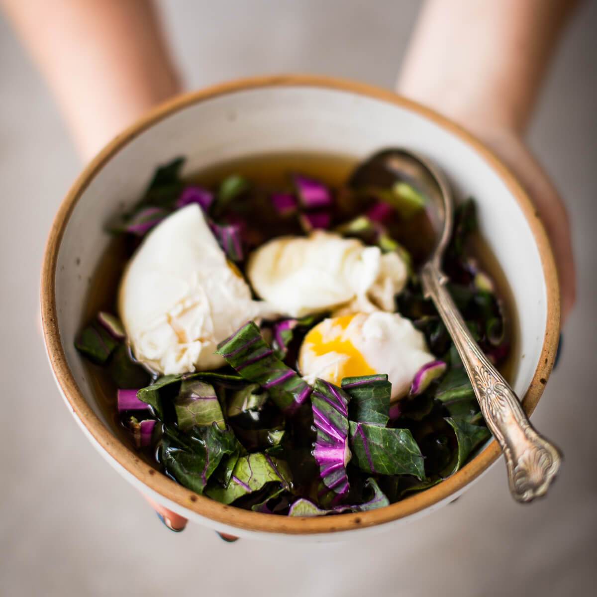 Poached Eggs in Beef Bone Broth